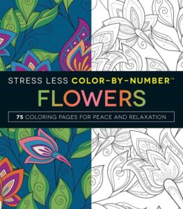 Stress Less Color By Number Flowers