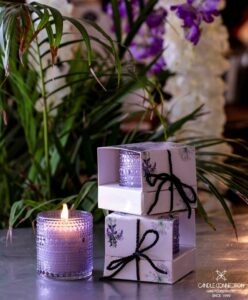 Violet Textured Dotted Glass