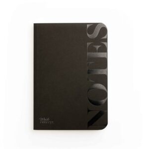 A5 Black Blank Notebook
