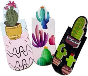 3 Magnetic Bookmarks Cactus