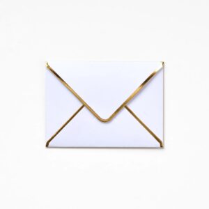 White With Gold Edges Pocket E