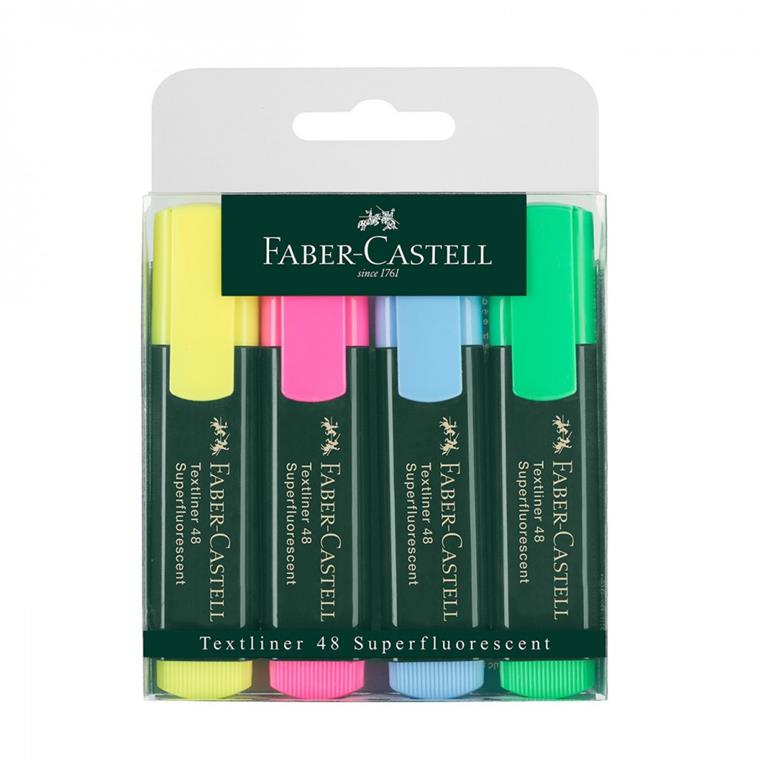 Set of 4 Highlighter Textliner Faber Castell
