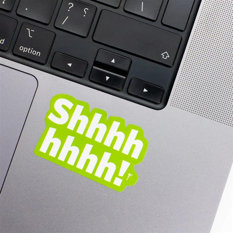 Shhhhh Laptop Sticker