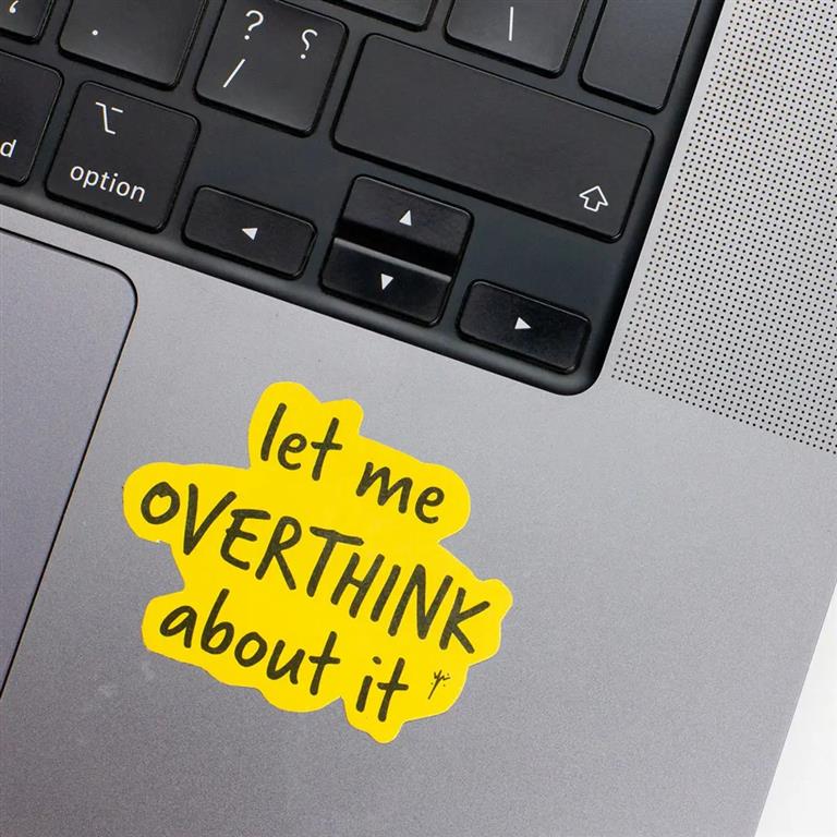 Overthink Laptop Sticker