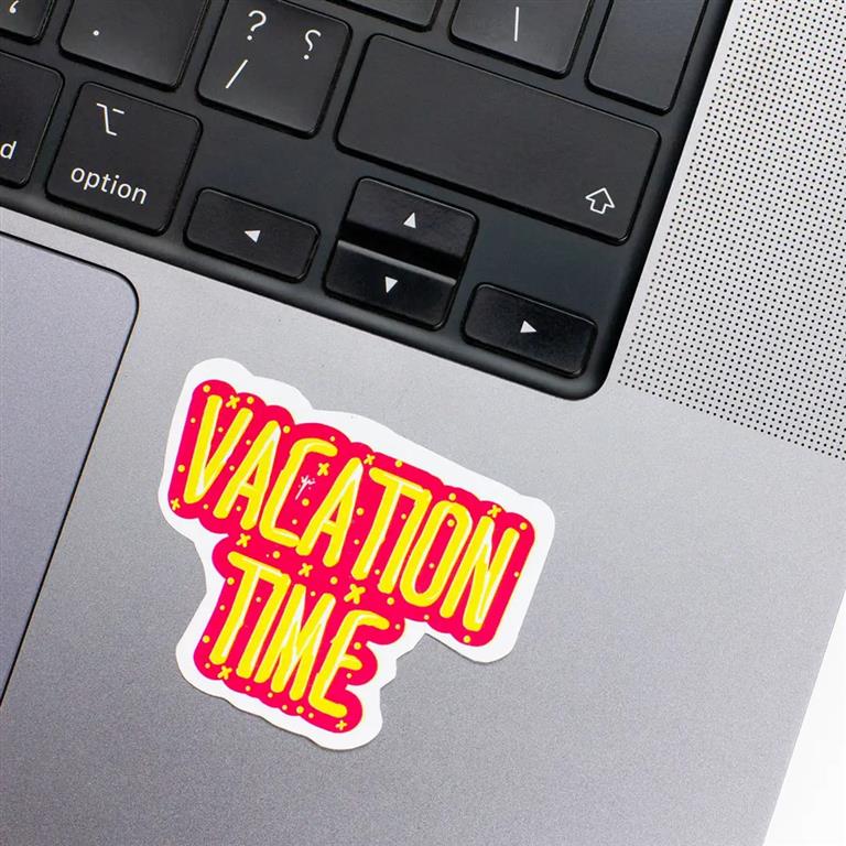Vacation time Laptop Sticker