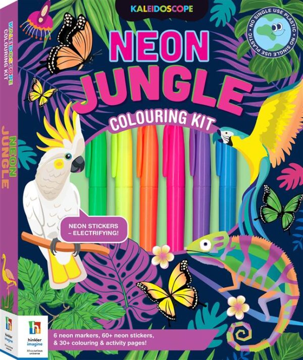 Kaleidoscope Colouring Kit: Neon Jungle