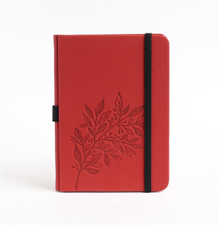 A5 Red Undated Planner & Notebook- Lined