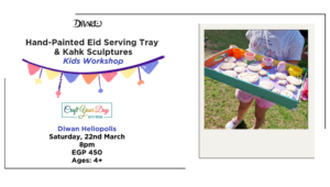 Hand-Painted Eid Serving Tray & Kahk Sculptures for Kids