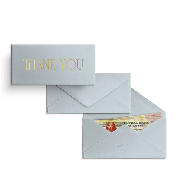 New Silver Thank you Money Envelope