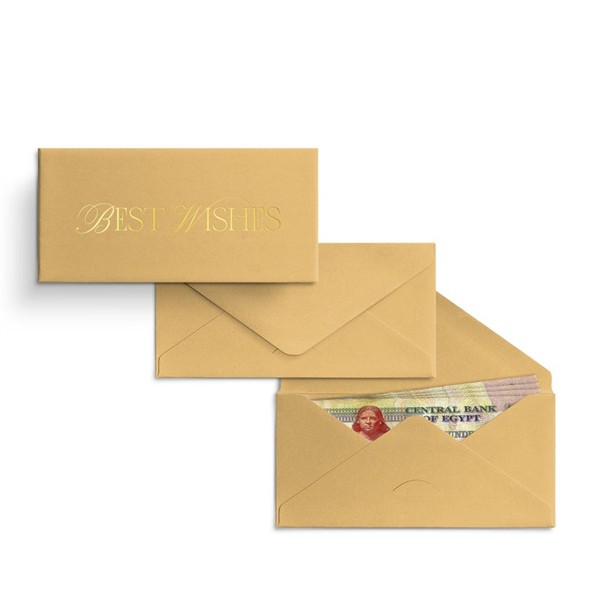 New Gold Best wishes Money Envelope
