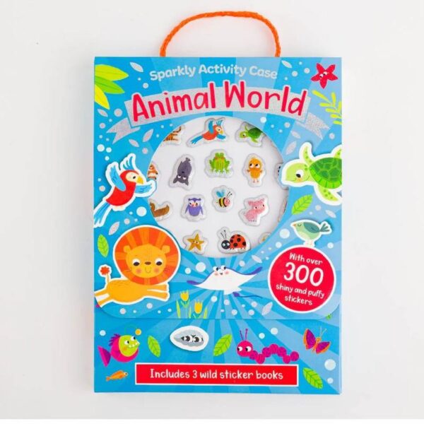 Sparkly Activity Case: Animal World (3 Wild Sticker books wi