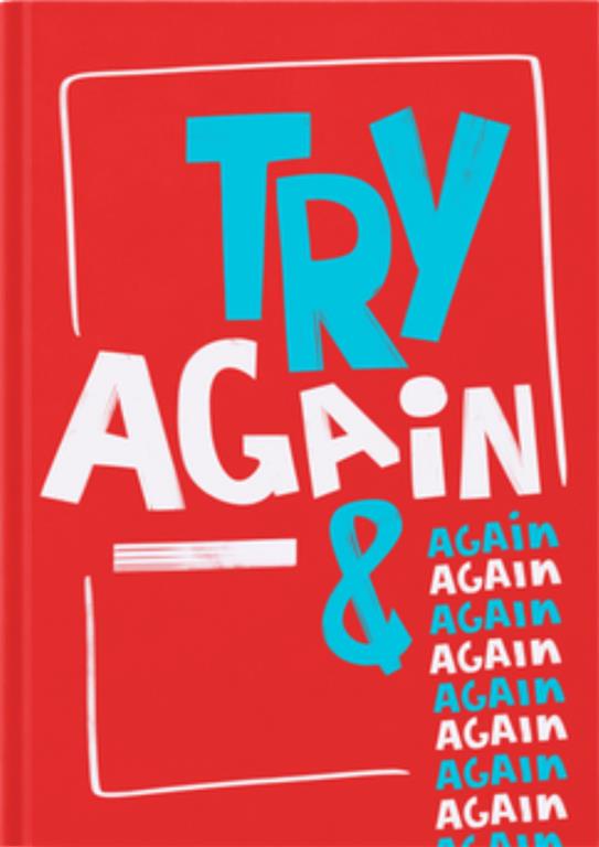 Try again and again A5 Spiral Wire Lined Notebook (916)