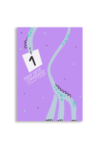 One Year Dino A6 Greeting Card 14.8 x 10.5cm