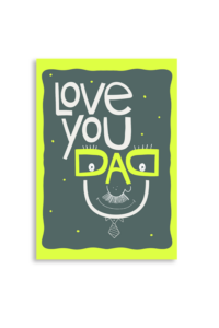 Dad Love Glasses A6 Greeting Card 14.8 x 10.5cm