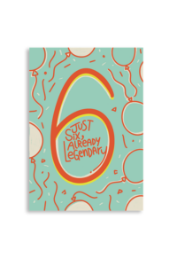 Legendary Six A6 Greeting Card 14.8 x 10.5cm