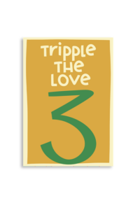 Tripple The Love A6 Greeting Card 14.8 x 10.5cm