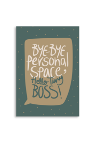 Byebye Personal Space A6 Greeting Card 14.8 x 10.5cm