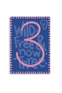 Wild Three A6 Greeting Card 14.8 x 10.5cm