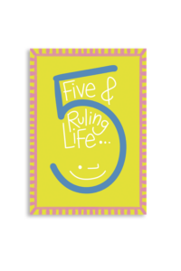 Five And Ruling Life A6 Greeting Card 14.8 x 10.5cm
