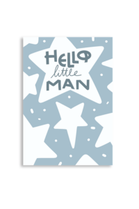 Hello Little Man A6 Greeting Card 14.8 x 10.5cm