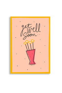Get Well Soon Yellow A6 Greeting Card 14.8 x 10.5cm