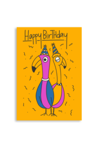 Happy Birthday Parrots A6 Greeting Card 14.8 x 10.5cm