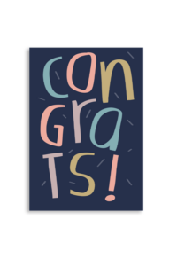 Congrats Word A6 Greeting Card 14.8 x 10.5cm