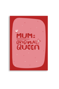 Red Original Queen Mum A6 Greeting Card 14.8 x 10.5cm