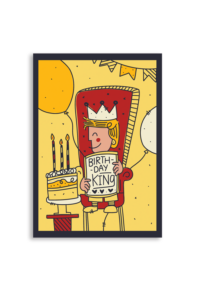 Birthday King A6 Greeting Card 14.8 x 10.5cm