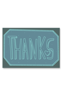 Thanks A6 Greeting Card 14.8 x 10.5cm