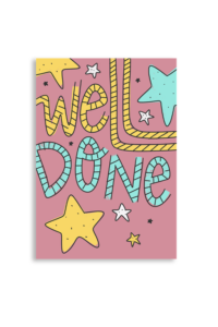 Well Done Stars A6 Greeting Card 14.8 x 10.5cm