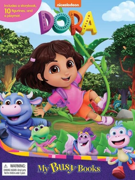 Nickelodeon Dora My Busy Books: Storybook, 10 Figurines, Playmat