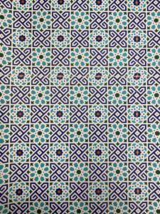 Blue x Green Square Design Wrapping Paper 50*70