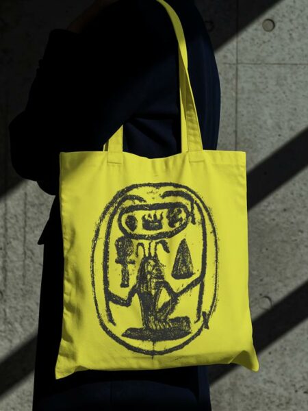 Yellow Hieroglyph Seal Tote Bag